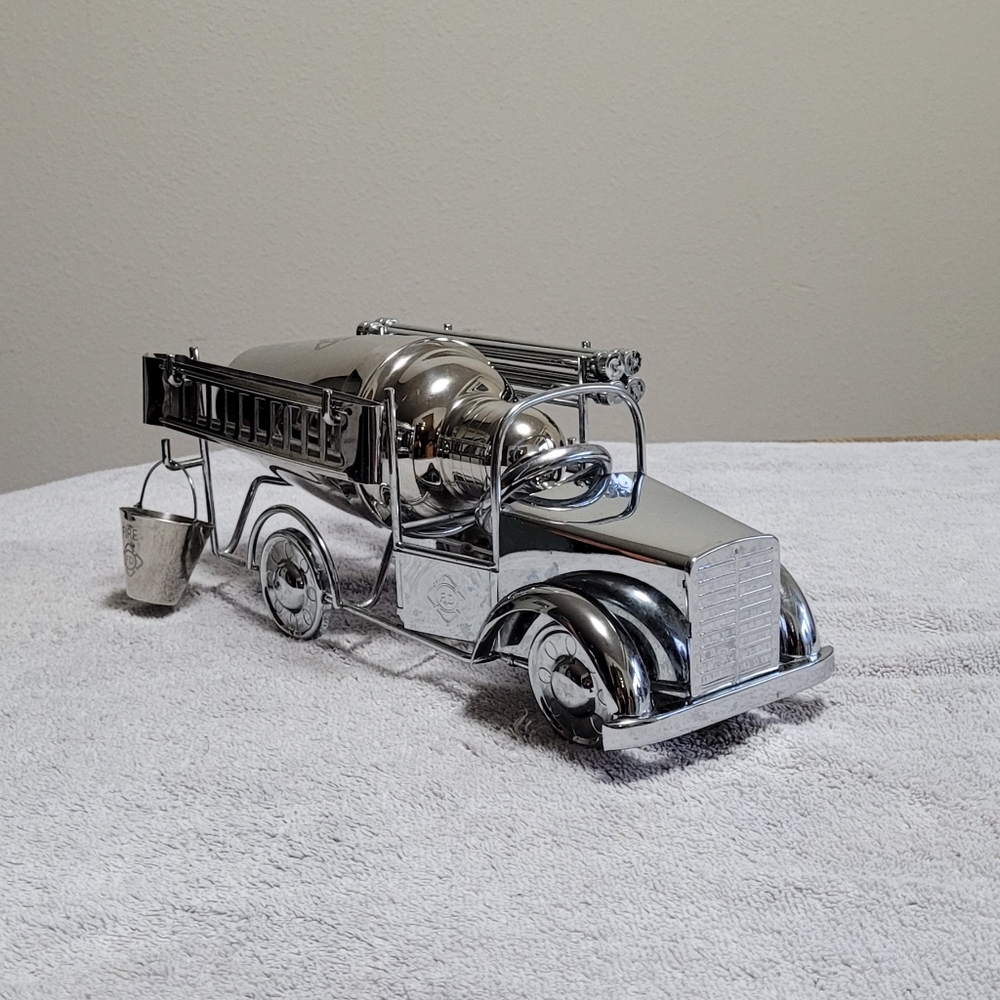 Cocktail Mixing Chrome Fire Truck  by Godinger Silver Art